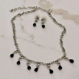Brighton Silver Filigree “Vivaldi” Necklace and Earring Set